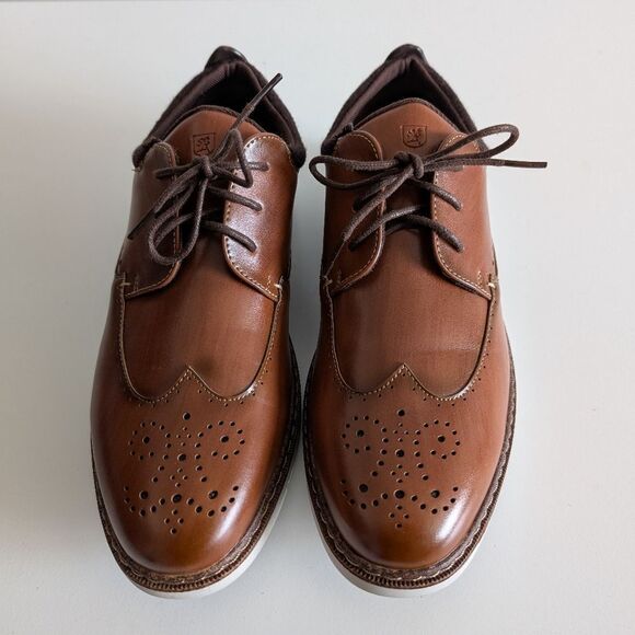 Stacey Adam's Austin Wingtip lace up Oxford shoe Boys 6 - Picture 3 of 8